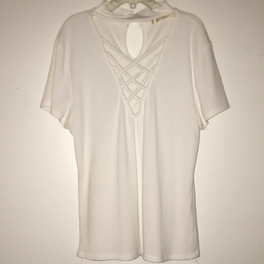 white slim fit tee